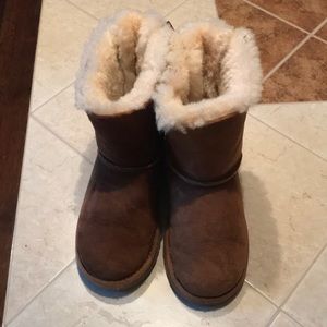Ugg Boots Kids Bailey Bow Chestnut Size 13